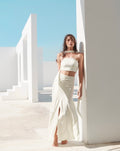 Liquid satin, sculpted lace-an elevated silhouette designed to captivate with every step top and skirt.
Size: S/M/L